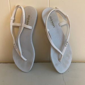 Old Navy Sandals White w/ embellishments